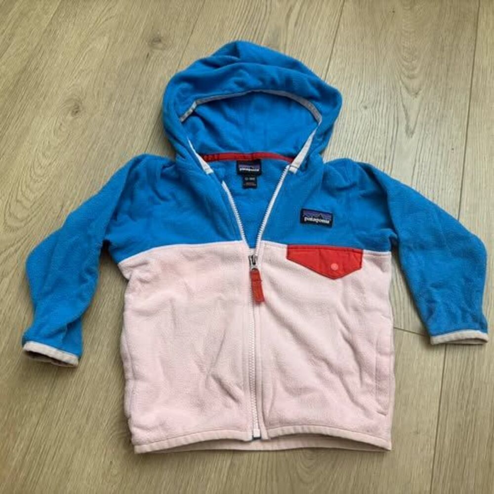 Patagonia Baby Micro D Snap-T Fleece Hoody 12-18M girls